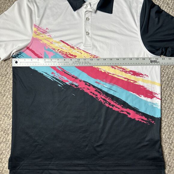 Chubbies Polo Shirt Men’s Medium Golf Performance Color Splash - Picture 5 of 6